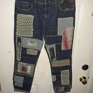 Vintage Free People Patchwork Jeans